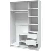 Шкаф-купе Интерлиния Концепт КТ-Ш3з (бетон портленд/белый платинум)