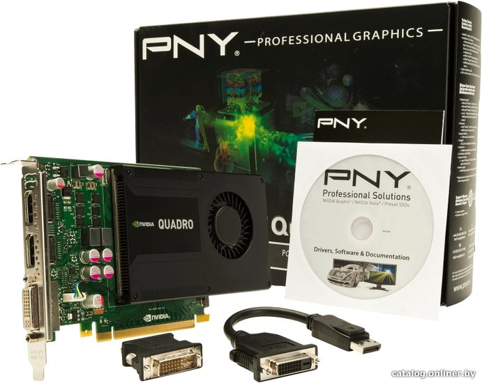 PNY Quadro K2000 2GB GDDR5 (VCQK2000-PB) видеокарту купить в Минске