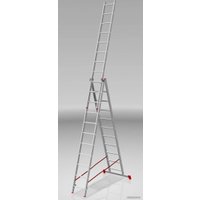 Лестница-стремянка Новая высота NV 223 алюминиевая трёхсекционная 3x11 ступеней