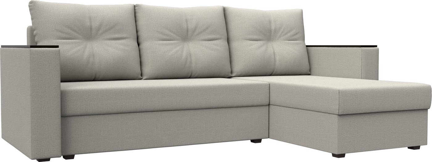 

Угловой диван Лига диванов Атланта без стола правый 126164 (рогожка амур бежевый)