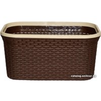 Корзина ВиолетПласт для белья 32 л Ротанг (коричневый)
