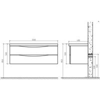  BelBagno Тумба под умывальник Ancona-N-1200-2C-SO-BL (bianco lucido)