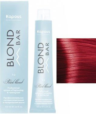 

Крем-краска для волос Kapous Professional Blond Bar с экстрактом жемчуга BB 06 корректор красный