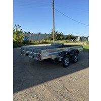 Двухосный прицеп AvtoS A40U2B (4000x2000x300, R16, ресс. 3302 ГАЗ-2лист, тент 800мм)