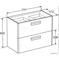  Roca Тумба с умывальником The Gap 80 A327470000 + ZRU9302740