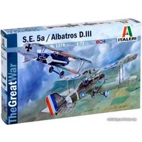 Сборная модель Italeri 1374 Истребитель S.E.5a и Albatros D.III