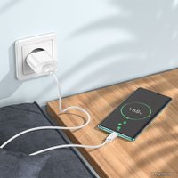 Сетевое зарядное Hoco C109A USB Type-C (белый)
