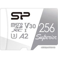 Карта памяти Silicon-Power Superior microSDXC SP256GBSTXDA2V20SP 256GB (с адаптером)