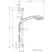 Душевой гарнитур  Hansgrohe Raindance Classic 100 AIR 3jet 27843000 (хром)