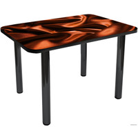 Кухонный стол Solt №34 110x70 (кромка черная/ноги черные)