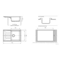 Кухонная мойка GranFest GF-P760L (графит)