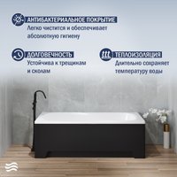 Ванна Lauter Sophia 160х70 21205160 (с каркасом, черным подголовником)