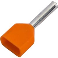 Наконечник-гильза для кабеля IEK НГИ2 0.5-8 UTE10-D1-8-100 (20 шт, оранжевый/серый)