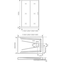 Душевая дверь Good Door Infinity WTW 130 (прозрачное/хром)