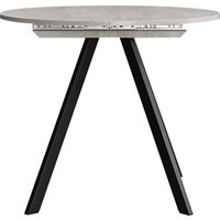 Кухонный стол Древпром М156 Пралеска ДП1-02-11 (шелковый камень/черный матовый)