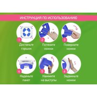 Дорожный горшок Roxy Kids HandyPotty 3 в 1 HP-255DBG (синий/графит)