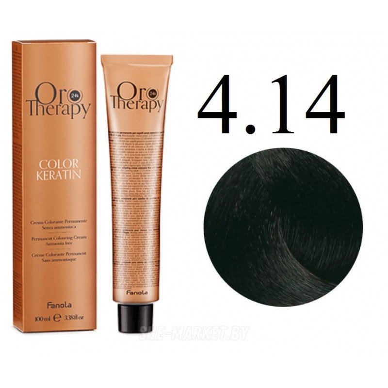 

Крем-краска Fanola ORO Therapy Color Keratin 4.14 кофе 100 мл