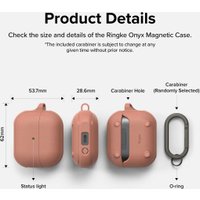 Чехол Ringke Onyx Magnetic Magsafe для Samsung Galaxy Buds 3 / 3 Pro Constant Coral