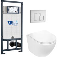 Унитаз подвесной WeltWasser Marberg 507 + Merzbach 043 GL-WT + Mar 507 SE GL-WT