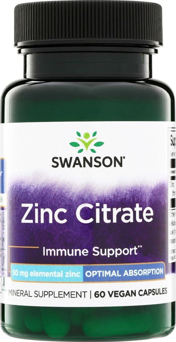 

БАД Swanson Zinc Citrate 50 мг (60 капсул)