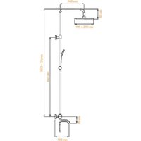 Душевая система  Grocenberg GB7005 (графит)
