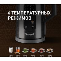 Электрический чайник Weissgauff WK 1560 Db Touch BodyCool