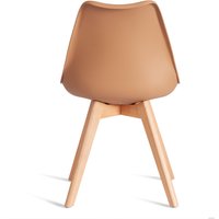 Стул TetChair Tulip дерево/пластик/экокожа mod. 73-1 (latte)