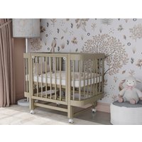 Кроватка-трансформер Incanto Mimi-ЮГ с автоспинкой и маятником KR-0182/2 (кашемир)