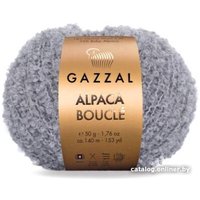 Пряжа для вязания Gazzal Alpaca Boucle 128 50 г 140 м (серый)