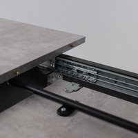 Кухонный стол Мамадома Tirk radial-110 раздвижной 110-142х70 (серый сланец/черный)