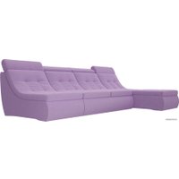 Модульный диван Лига диванов Холидей люкс 105566 (микровельвет, сиреневый)