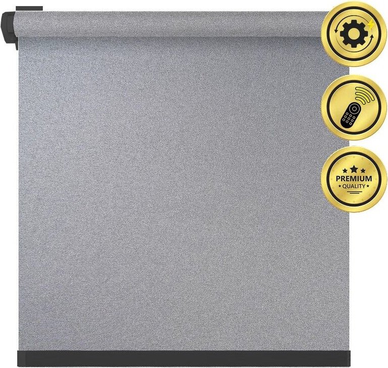 

Рулонная электроштора НеоФьюжен Мегаполис 100х250 правая (серебристый, черная фурнитура)