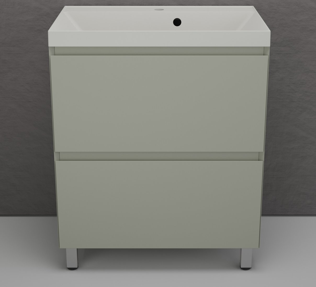 

Symbolite Тумба под умывальник Манхэттен 70 Plus 2 ящика + Asti 70x45 (олива/жасмин)