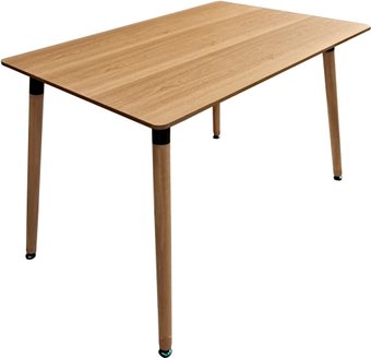 Кухонный стол Mio Tesoro ST-005 120x80x75 (текстура древесины/черный, дерево)