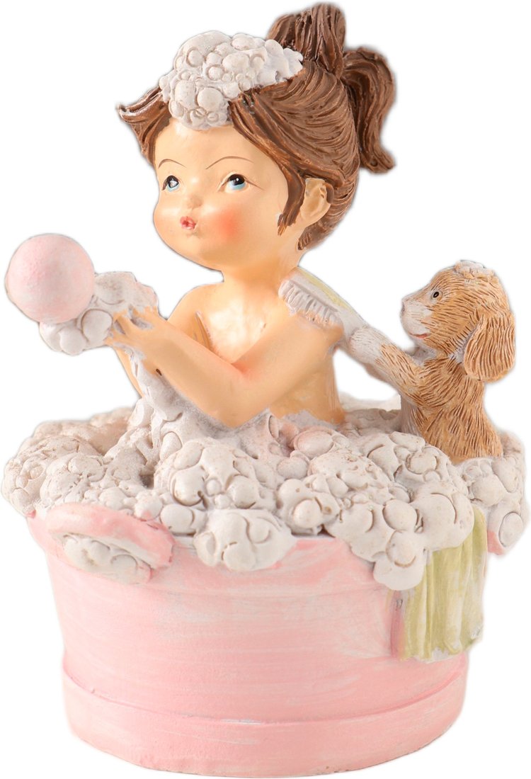 Статуэтка Sima-Land Купание: малышка и песик 10583186