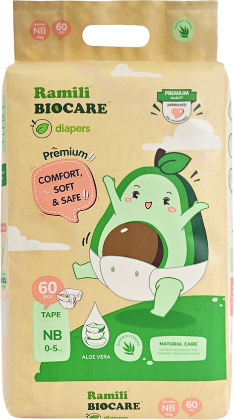 

Подгузники Ramili Biocare Newborn NBD60 (NB, 60 шт)
