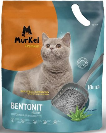 Наполнитель для туалета MurKel Бентонит 10л (алоэ вера)
