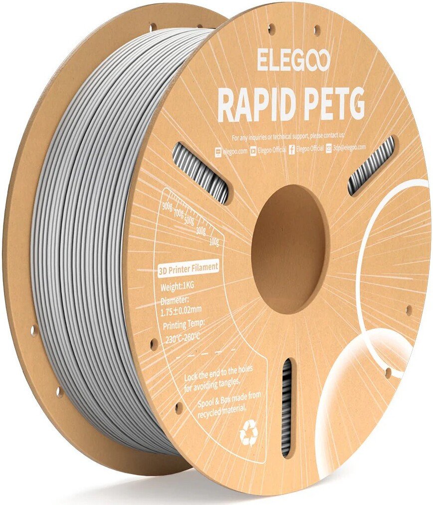 Филамент Elegoo Petg Rapid 50.203.0222 (1 кг, серый)