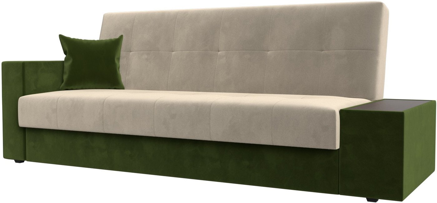 

Диван Лига диванов Лига-020 стол справа 118491 (микровельвет, бежевый/зеленый/зеленый)