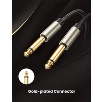 Гитарный кабель Ugreen AV128 10639 6.3 мм - 6.3 мм (3 м, черный)