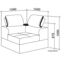 Модульный диван ПетраМебель Айпетри Люкс (модульный)