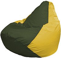 Кресло-мешок Flagman Груша Мега XXXL Г3.1-57 (темно-оливковый/желтый)