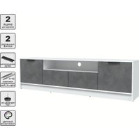 Тумба Интерлиния ТВ Концепт КТ-ТВ4-50 (бетон портленд/белый платинум)