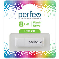 USB Flash Perfeo C04 8GB (белый)