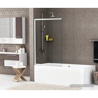 Стеклянная шторка для ванны Wasserkraft Main 41S02-80