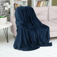 Плед Casa Conforte Nonna Inspiration 200x220 6154613 (темно-синий)