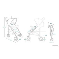 Коляска прогулочная «трость» Lionelo Elia (blue navy)