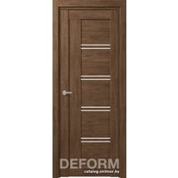 Межкомнатная дверь Юркас Deform D18 ДО 80x200 (дуб шале корица/lacobel белый лак)