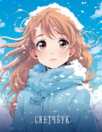 Альбом для рисования Бомбора. Новогодний. Аниме 9785041915988 (40л, голубой)