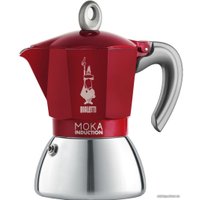 Гейзерная кофеварка Bialetti Moka Induction (4 порции, красный)